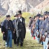 During the 2007 Civil War Days in the Battle Born State, a Civil War reenactment, Don Ancell from California, portraying President Abraham Lincoln, surveys the Union troops at Spring Mountain Ranch State Park. 