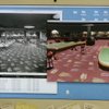 A picture of the original Sands casino floor, left, is given color and new life in the exhibit, which could be accessible to the public within a year.  