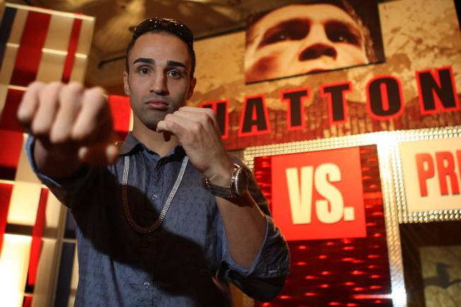 Junior welterweight boxer Paulie Malignaggi of the U.S. poses before a news conference at the MGM Grand hotel and casino in Las Vegas, Nevada on November 19, 2008.