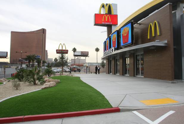 A view of the new Viva McDonald's being built on the Las Vegas Strip
