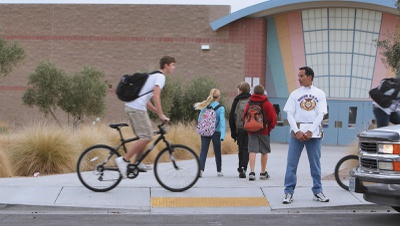 Fathers act as extra set of eyes at Miller Middle School