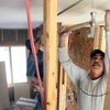 Carpenters Procoro Espejo, left, and Moises Cuevas work on a single-family home for Pulte Homes in Henderson. As the recession deepens, builders in the Las Vegas Valley are changing their focus to smaller, more affordable homes -- and they are building far fewer of them.