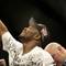 Photo: Rashad Evans raises his hand in victory after defe