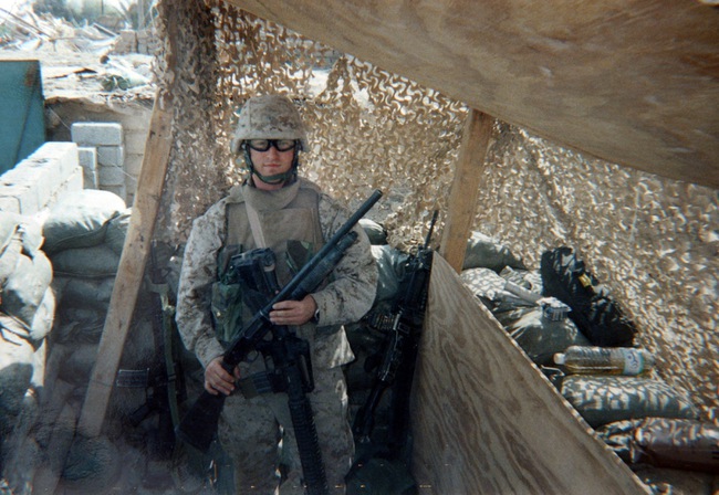Gallagher is shown during one of this three tours in Iraq. Gallagher has the letters he sent home, and he has those he wrote that were never sent -- those that would have been sent had he died.