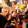 Leroy and Rosemary Baca of Trinidad, Colo., celebrate as confetti falls after midnight during the New Year's party last year at the Fremont Street Experience in downtown Las Vegas. Crews will set off fireworks at eight locations tonight on the Strip and downtown. 