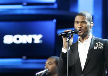 Usher performs during Sony’s presentation at the International Consumer Electronics Show on Jan. 8, 2009, in Las Vegas.