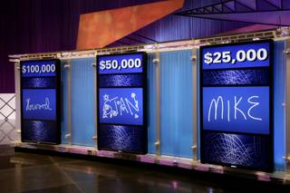 The new set of the game show 'Jeopardy!' debuted at CES.  The set includes 36 new high-def Sony televisions and one original Alex Trebek.