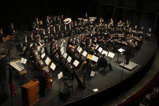 The Wind Ensemble led by Dick Mayne performs 