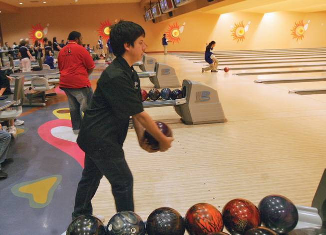 Foothill bowler Jakob Burtturff takes his turn during a match against Southeast Career and Technical Academy.
