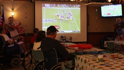 Veterans celebrate Super Bowl Sunday