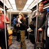 McCarran International Airport passengers ride Tuesday on one of two new trams serving the C concourse. The D concourse trams are up next for replacement.