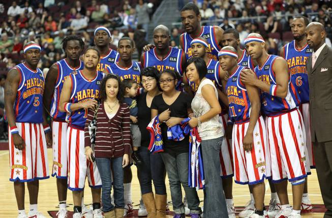 The Harlem Globetrotters visited Las Vegas and put on a show for the Orleans Arena crowd Wednesday. The Globetrotters have not lost  a game since January 5, 1971. 