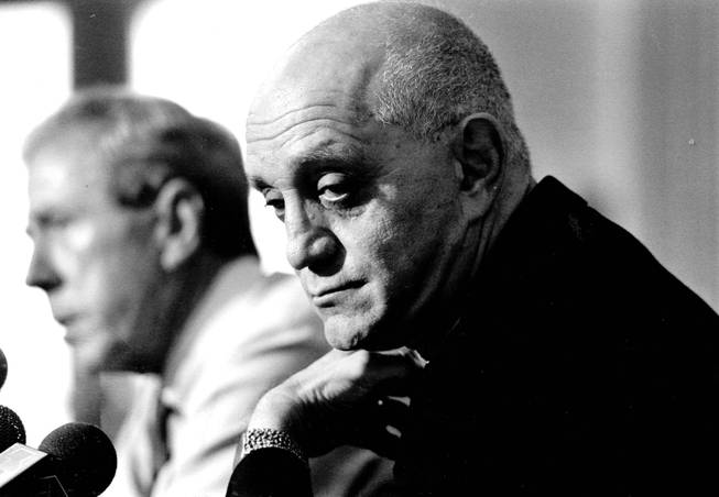 Jerry Tarkanian during his final press conference as coach of ...