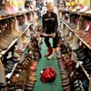 Kristin Davis tries on boots at the nation's largest Boot Barn, on Las Vegas Boulevard South, housing 17,000 pairs, in a wide range of shapes, sizes and colors.