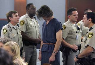 Chester Arthur Stiles, center, was arraigned Oct. 17, 2007, at the Clark County Regional Justice Center in Las Vegas. He is charged with videotaping himself molesting a 2-year-old girl.