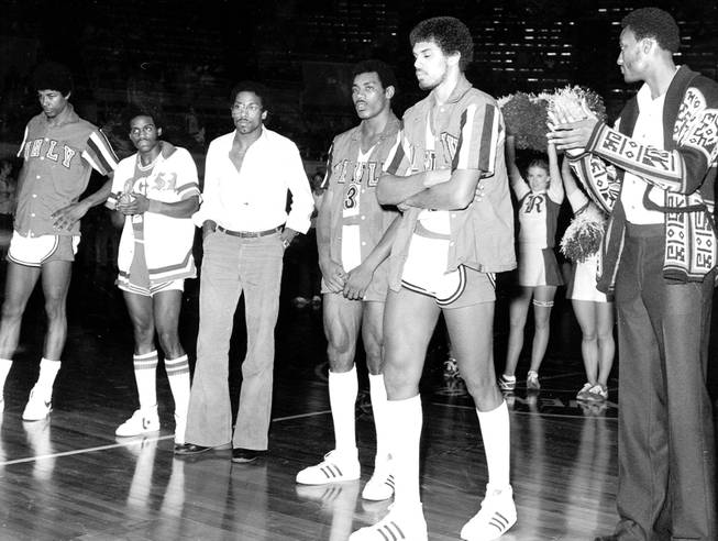 Members of the 1976-77 UNLV team, which took the Runnin' Rebels to the Final Four for the first time in school history. 