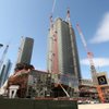 A view of the Cosmopolitan under construction just north of MGM Mirage's CityCenter project on Friday, March 6, 2009.