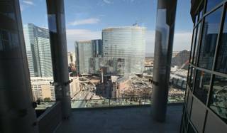 MGM Mirage's $9 billion CityCenter project, encompassing seven buildings, continues rising Thursday, Feb. 5, 2009.