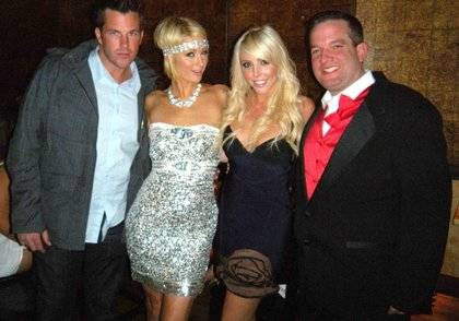 Doug Reinhardt, Paris Hilton, Doug's sister Stacey and Jeff Beacher.