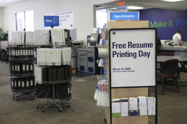 FedEx Office locations nationwide, including the one at 671 Mall Ring Circle in Henderson, offered job seekers free printing of 25 resumes on premium papers Tuesday during "FedEx Office's Free Resume Printing Day."