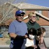 The Cerda family -- Chuck, Terri, Maggie and Molly -- leave their home on Tuesday, which will be torn down and replaced as part of ABC's "Extreme Makeover: Home Edition."
