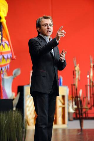 Thomas Schumacher,President and Producer, Disney Theatrical Productions welcomes  cast members of the new Las Vegas production of The Lion King, which opens with a preview performance May 5, 2009, at the Mandalay Bay Theatre. The 80-member cast and crew began preparing for the show Monday, March 9, 2009, at the rehearsal hall in a fittlingly named place -- the Safari Business Park, 7850 Dean Martin Dr. 
