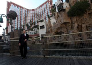 New Treasure Island owner Phil Ruffin stands in front of his resort Friday, March 20, 2009 on the Las Vegas Strip. Ruffin took over the property earlier that morning after purchasing it from MGM Mirage for $775 million.