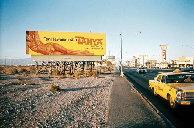 It wasn't just buildings the Yale students studied, photographed and mapped on their trip to Las Vegas. It was also more mundane elements of design, such as this billboard advertising tanning lotion.