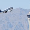 A US Airways jet takes off from McCarran International Airport. 