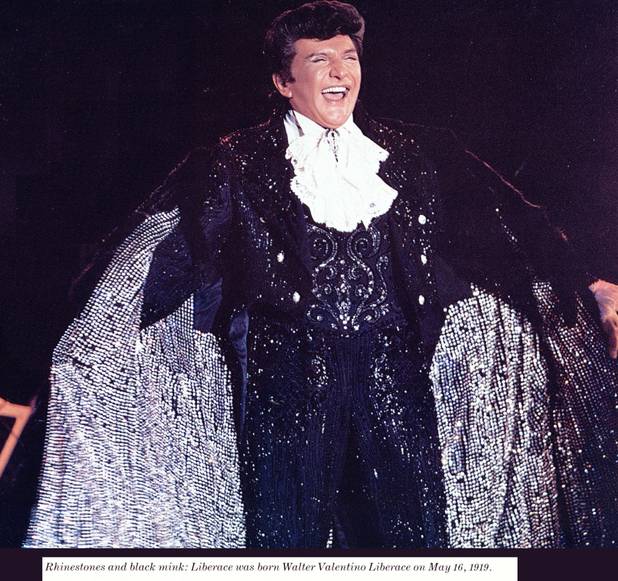 Liberace's black, diamond-adorned mink costumed.