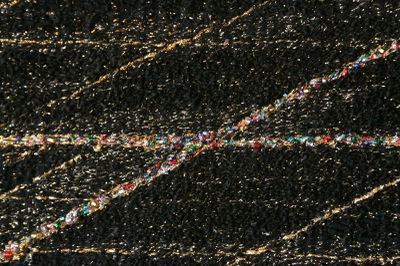 This is a detail of the recently completed tapestry of Las Vegas, showing the intersection of Decatur and Sahara, created by Sola Saturday, April 18, 2009.  