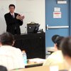 UNLV gaming professor Jeff Voyles teaches students recently in one of the most difficult times the industry has seen. His gaming management course examines hotel-casino cash flow, gaming analysis, marketing and an overview of management principles. 