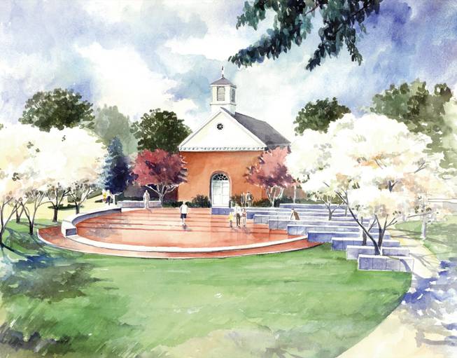 The National Workers Memorial, depicted in this rendering, is planned for the National Labor College in Silver Spring, Md., and is scheduled to open within a year. Labor leaders, government officials and families gathered for the site's groundbreaking ceremony Tuesday. 