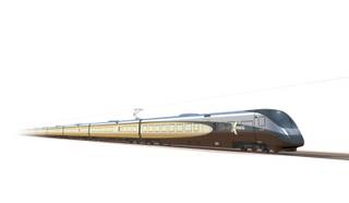 The fully electric DesertXpress trains will reach top speeds of 150 miles-per-hour and travel 184 miles from Victorville, CA to Las Vegas, NV in 84 minutes. 