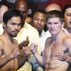 The fight tonight between Manny Pacquiao, left, and Ricky Hatton at the MGM Grand Garden Arena is a sold-out affair likely to attract strong showings of the fighters' international fan bases. 