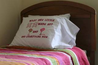 Cheerful bedding adorns the beds in the renovated St. Richards Inn for pregnant and parenting teens during the grand opening celebration Saturday at St. Jude's Ranch for Children.