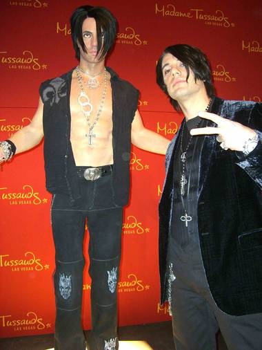 Criss Angel and his wax figure at Madame Tussauds in The&nbsp;Venetian.