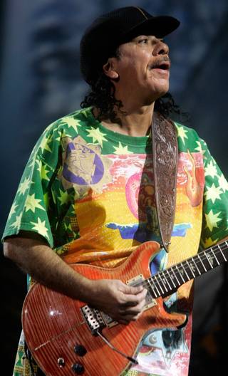 Carlos Santana performs live during the first night of new show 