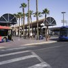 Three public bus models converge at the Downtown Transportation Center on May 25. At the left is a Citizens Area Transit bus, to the right is a Metropolitan Area Express (MAX) bus used between downtown and North Las
Vegas and behind that, a pair of double-deck Deuce buses. When the Regional Transportation Commission begins its ACE bus routes along the Las Vegas Strip next year, vehicles similar to the MAX buses will be used.