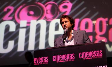 Trevor Groth speaks during the CineVegas 2009 Honorees Reception at Rain in the Palms.