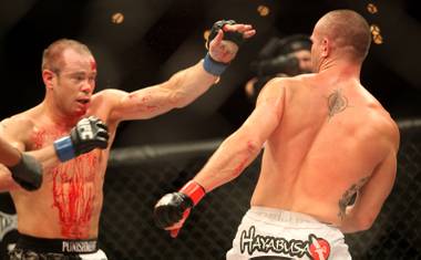 Chris Lytle left, and Chris Lytle  during welterweight bout of The Ultimate Fighter finale at the Pearl at the Palms on Saturday, June 20, 2009.