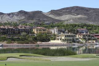 Homes overlooking Reflection Bay Golf Course at Lake Las Vegas.