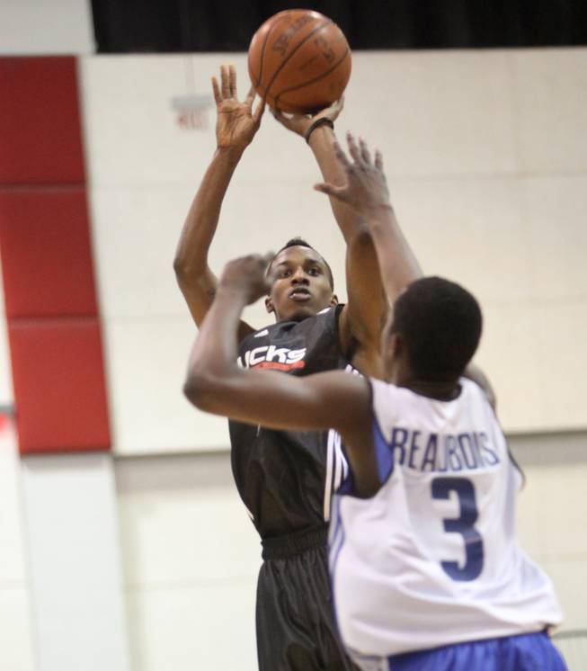 Milwaukee guard Brandon Jennings shoots over Dallas rookie Rodrigue Beaubois on Monday night during his pro debut. Jennings scored just 10 points on 3-of-12 shooting, but bounced back to have a solid week overall, averaging 14.6 points, 8.2 assists and 3.6 steals for the 4-1 Bucks.