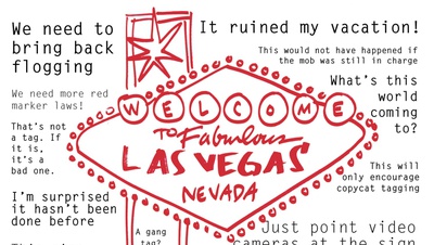 What our outcry over the red graffiti on the 'Fabulous' sign says about us
