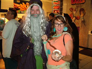 Weston Monks as Dumbledore and Leah Villalobos as Sybill Trelawney.