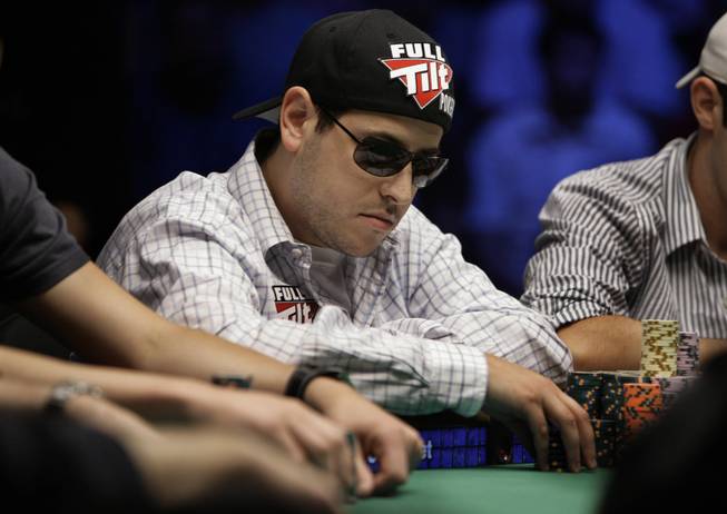 Eric Buchman pauses during the World Series of Poker at the Rio Hotel and Casino in Las Vegas on Wednesday, July 15, 2009.