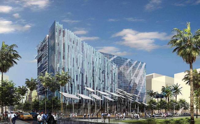 Artist's rendering of Las Vegas city hall project. The 310,000-square-foot city hall will be at First Street and Clark Avenue.
