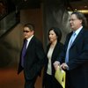 
Terrance K. Watanabe, 52, left, with his sister, Pam Watanabe-Gerdes, and lawyer, David Chesnoff, leaves the Regional Justice Center on May 20.