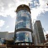 The Harmon tower at CityCenter is shown while under construction in July 2009 on the Las Vegas Strip. 