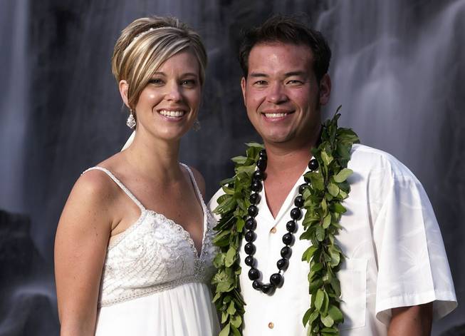 In this publicity image released by TLC, reality TV stars, Jon Gosselin, right, and his wife Kate Gosselin, from the TLC series, "Jon & Kate Plus 8," are shown in Hawaii.